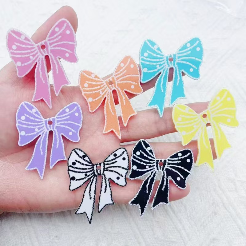 Phone Accessory - 10pcs trendy new multi-color acrylic printed
