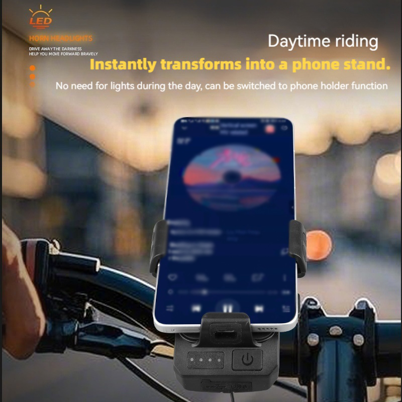 Bicycle Front Light with Horn  - Phone Zone Accessories ulasan dan harga