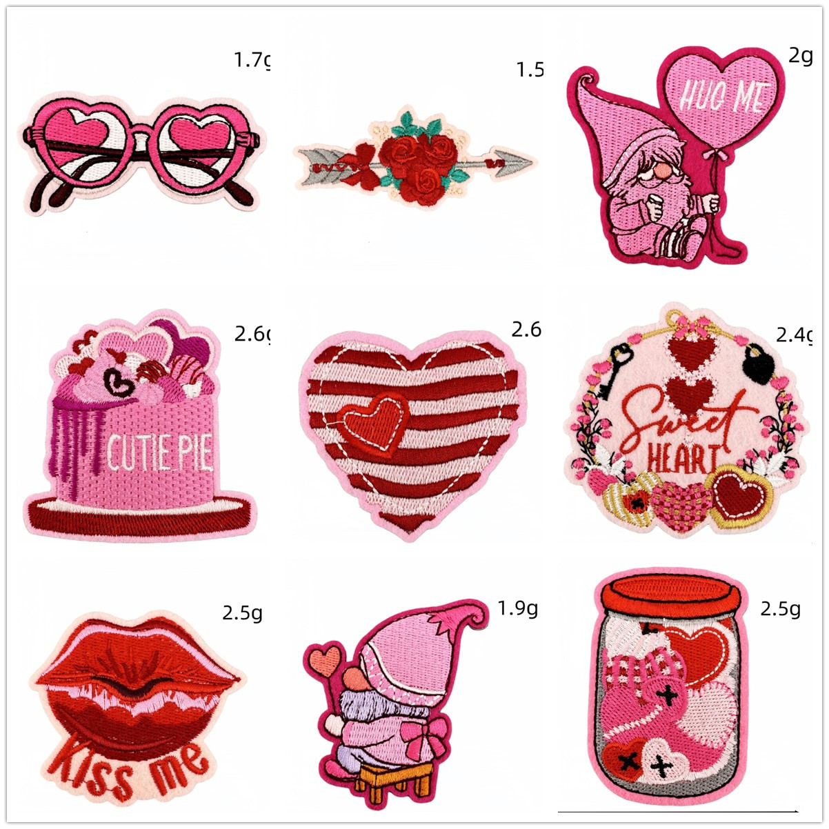 10 Pcs Love Pink Badges Embroi - Phone Accessories Pictures ulasan dan harga