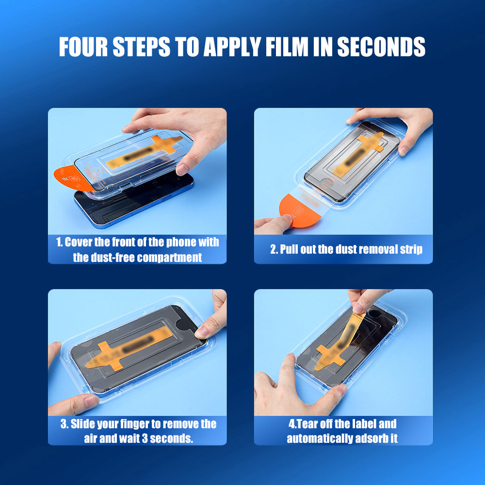 3PCS Dust-free Tempered Glass  - Phone Accessories Online Store ulasan dan harga